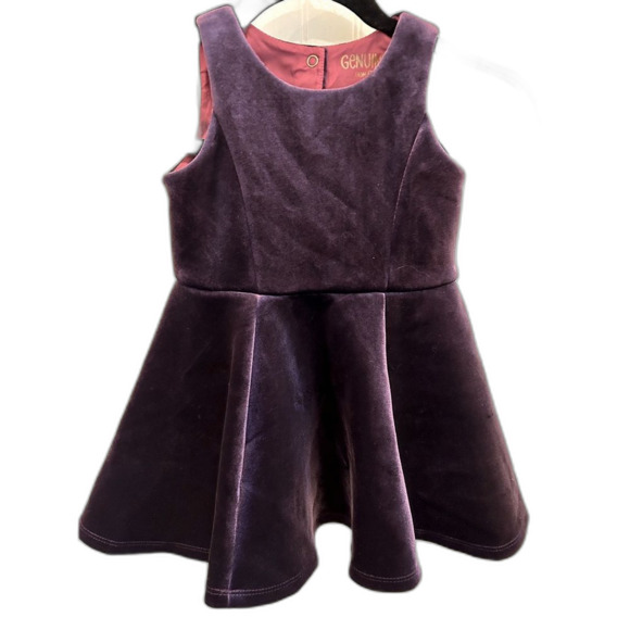 Oshkosh purple velvet dress with red lining - Picture 1 of 6